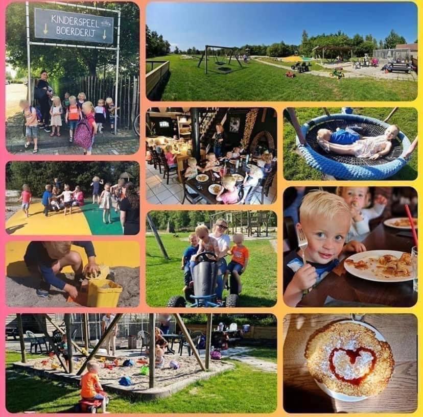 Pipowagens Bij Pannenkoekenrestaurant & Camping De Koppenjan 'Een Uniek Verblijf Met Kinderspeelboerderij' Jubbega-Schurega المظهر الخارجي الصورة